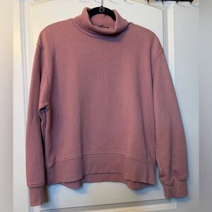 Zara Women’s Large Mauve Turtleneck Sweater Fleece Lined